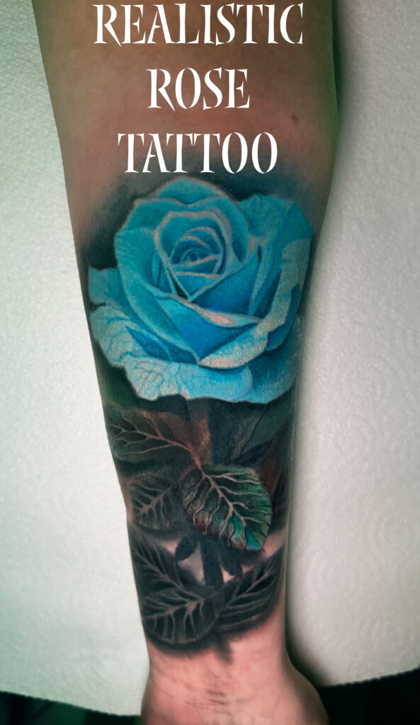 Realistic Rose Tattoo
